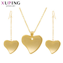 S-411 Xuping joyas al por mayor goldenes 2-Gramm-Gold-Collierset + Dubai-Goldschmuck-Designs, Frauenset